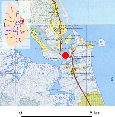 Fig-4 Uppar Lagoon Bridge and its environs.