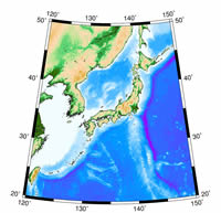 日本周辺地図 