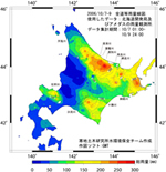 全道等雨量線図　カラー版